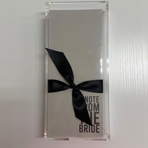 Elegant Gray Note Set with Black Ribbon